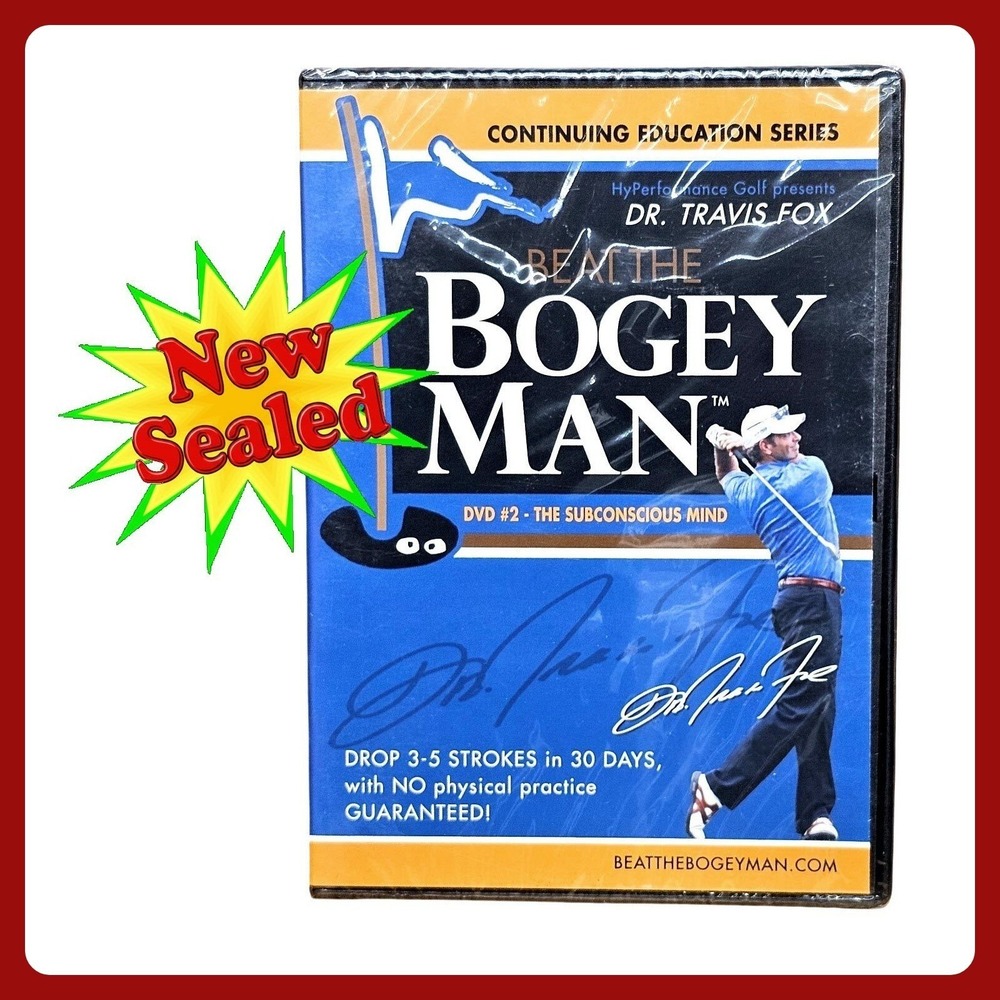 Beat The Bogey Man DVD 2 Travis Fox Golf Instruction Mental Game New Sealed